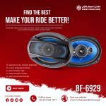 Black Ford BF-6929 Full Mount Speaker - 6x9 Inch, 5-Way Speaker System