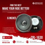 Mehran Speakers CRL-1630 - 6-Inch Door Speakers - 80W Peak Power  - 1 Pair