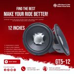 Mehran Speaker GT5-12 - 12-Inch Car Audio Subwoofer - 1100W Peak Power
