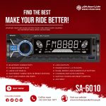 Seavey Audio SA-6010 Bluetooth FM USB MP3 Player - Multi-Color LCD - 2 USB Ports