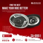 Seavey Audio SA-6951 Shavey Kaudig 3-Way Car Speaker - 1800W Peak Power