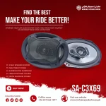 Seavey Audio SA-C3X69 3-Way Car Speaker - 1300W Max