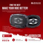 Mehran Car Speaker TS-A6965V3R - 6x9 Inches Coaxial 3-Way Speaker - 1000 Watt Peak Power