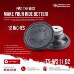 Mehran Speaker TS-W311 D2 12-Inch Subwoofer - 1800W Max Power - 4 Ohms