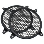 Woofer Speaker Grill Protector Cover 12 Inch Car Subwoofer Speaker Cover Mesh Round Waffle Guard Protector Grille(Black)