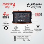 AD-440.4 4-Channel Mosfet Power Car Audio Amplifier for cars Imported - Image 3