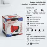 2 in 1 Megaphones - Microphone + Portable Satanding speaker USB TF BT- SA-696L Seavy Audio - Image 3