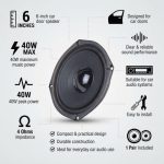 6" 4.Ohm & 40W Door Speakers ( Pair) CRL-1630 - Image 3